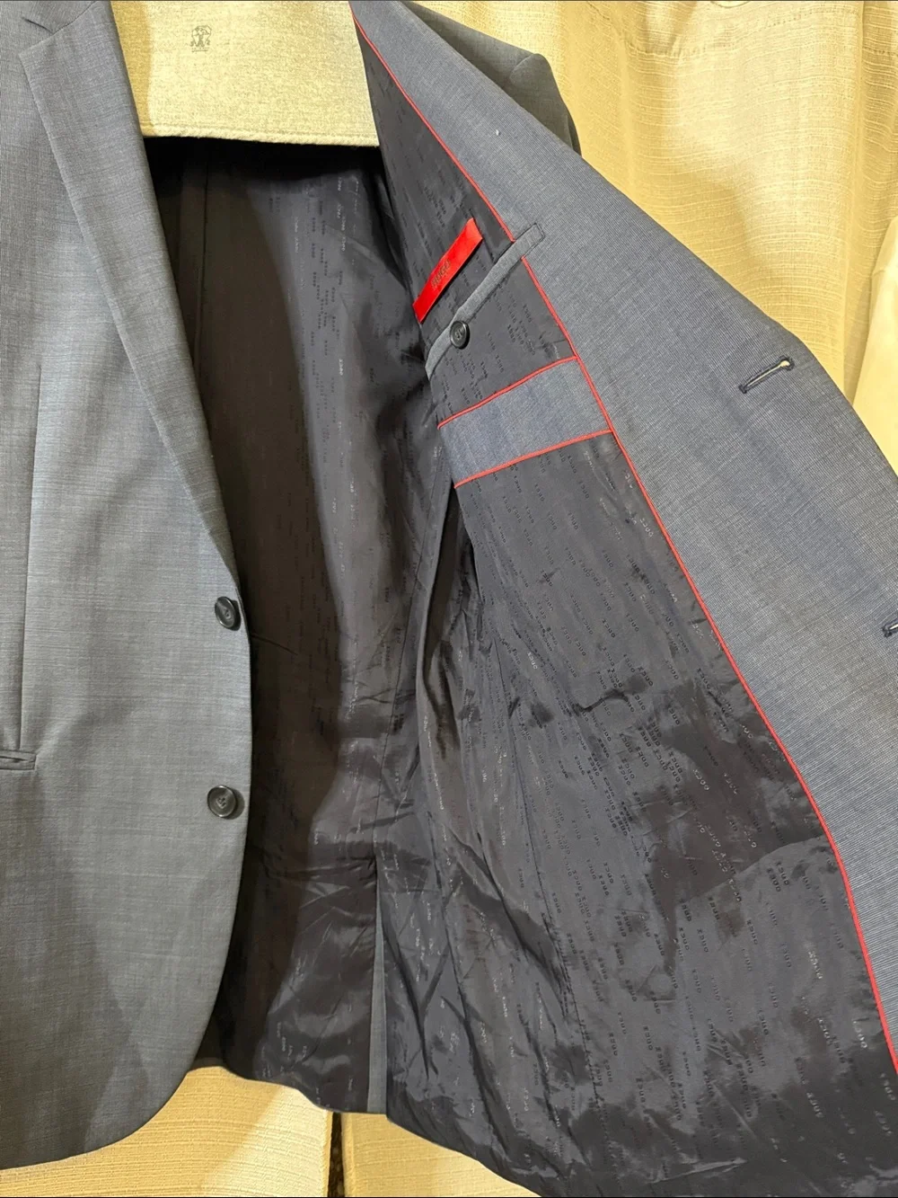 Hugo Boss Men's Blue Two-Button Suit Jacket
